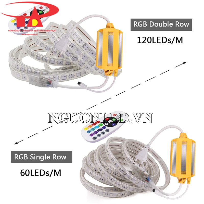 Led dây cuộn 100m 220v đổi màu