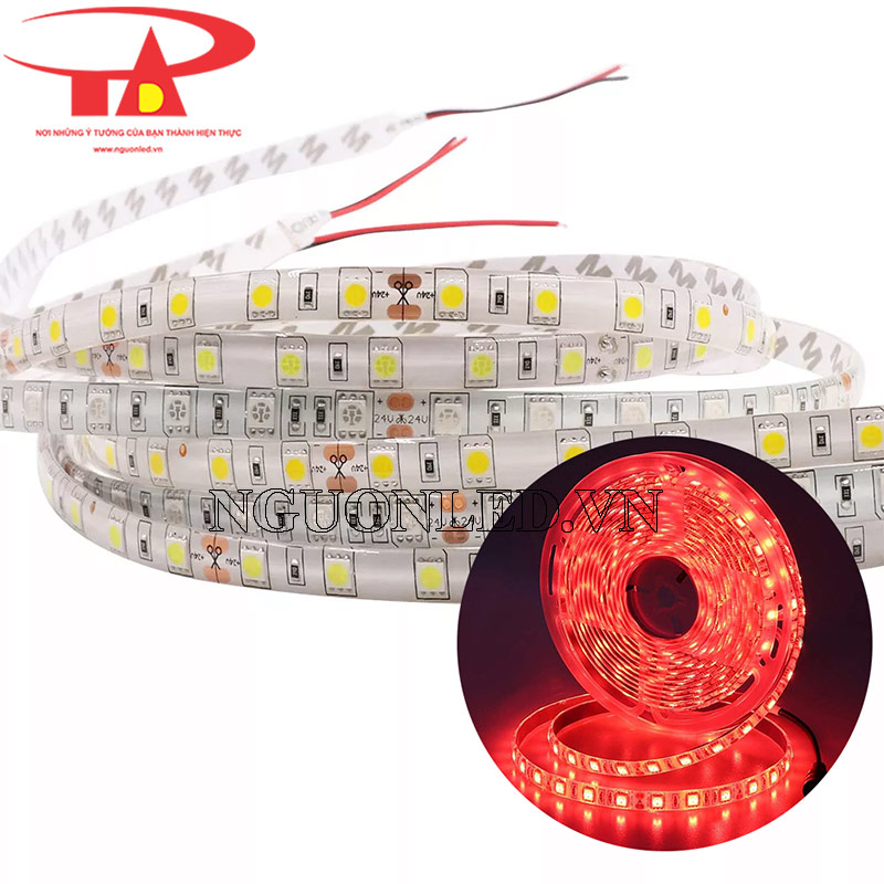 Dây led dán 5050 24v ánh sáng đỏ