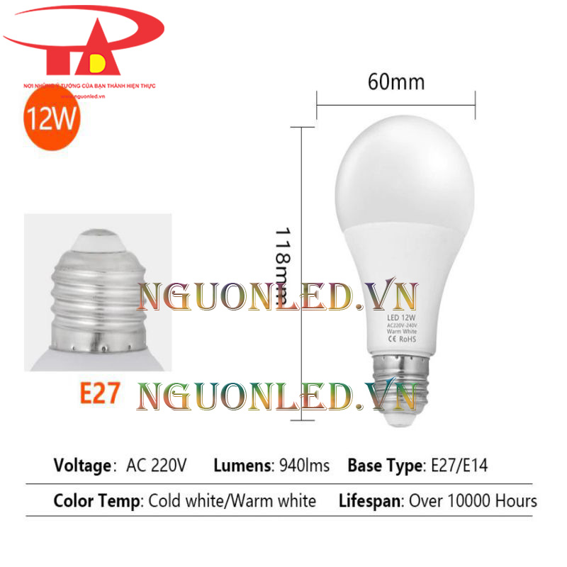 Đèn led búp trụ 5w hcm