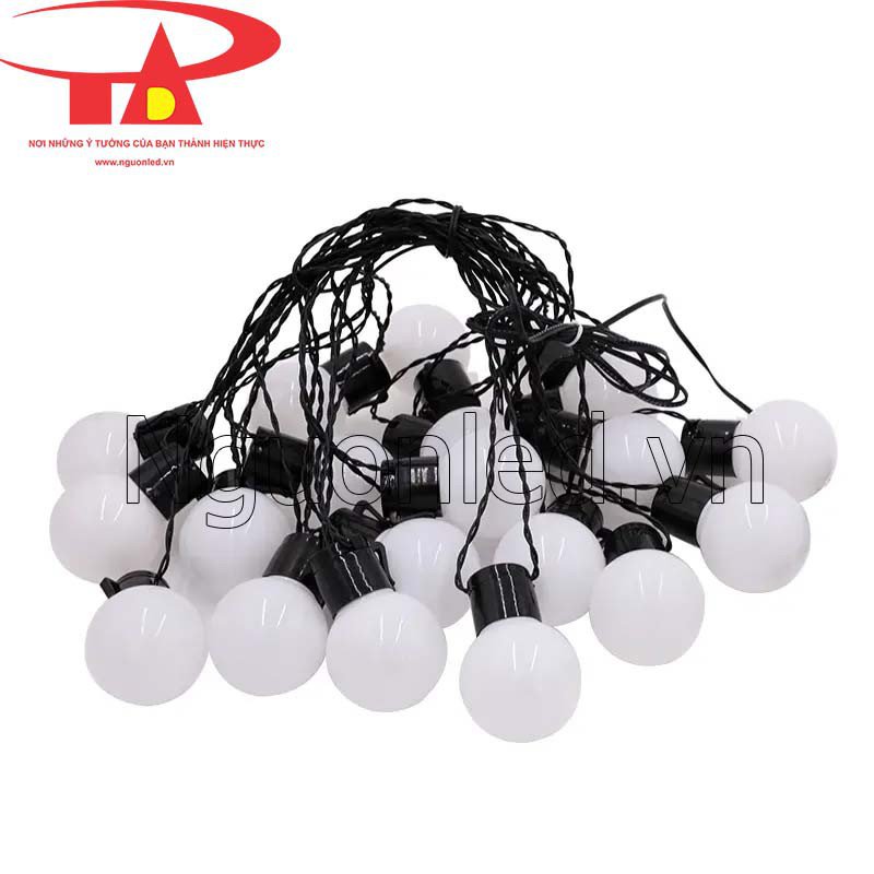 Dây đèn led trang trí 5m bi đục ánh sáng vàng