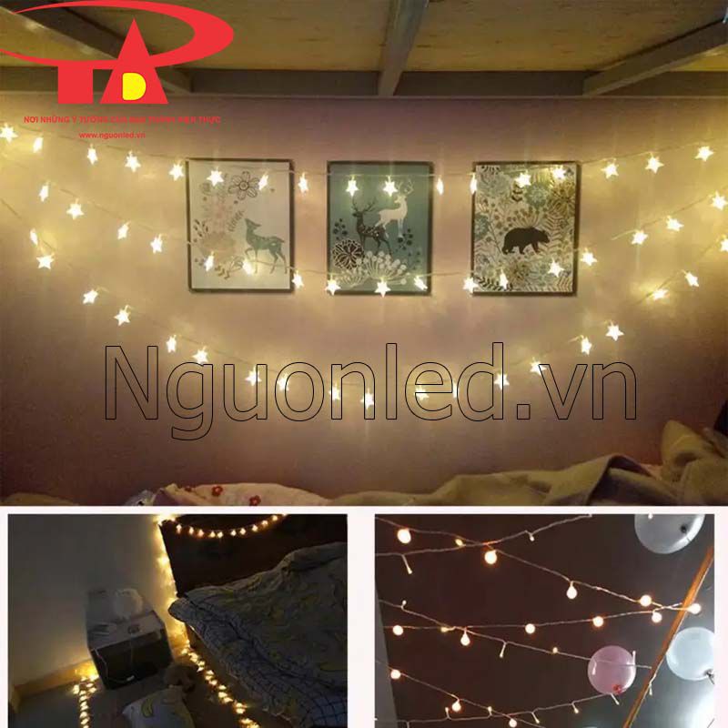 Dây đèn led trang trí noel nháy đủ màu