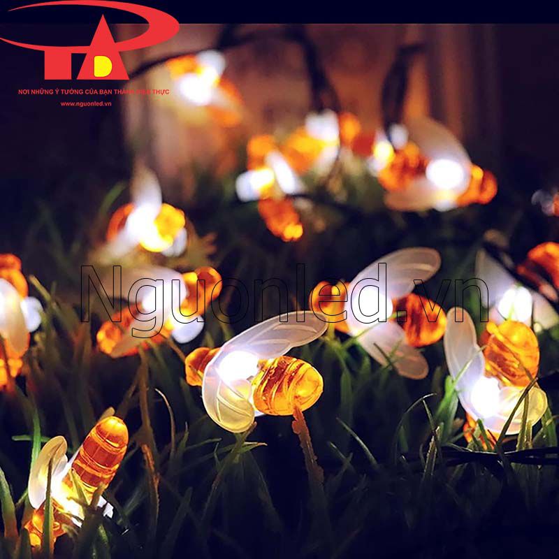 Đèn led dây hình con ong dùng điện ánh sáng đủ màu