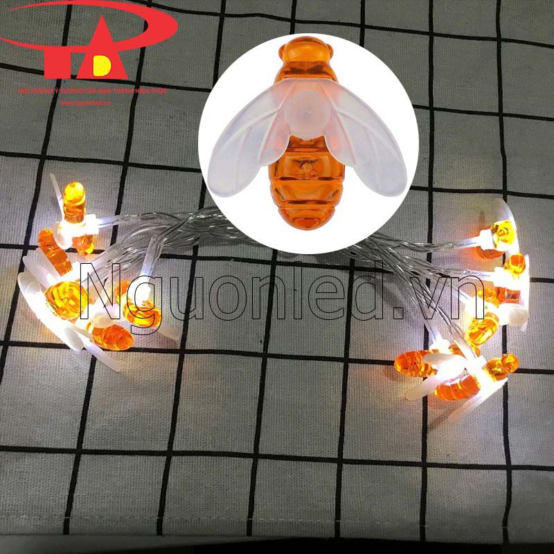 Đèn led dây hình con ong dùng pin ánh sáng trắng