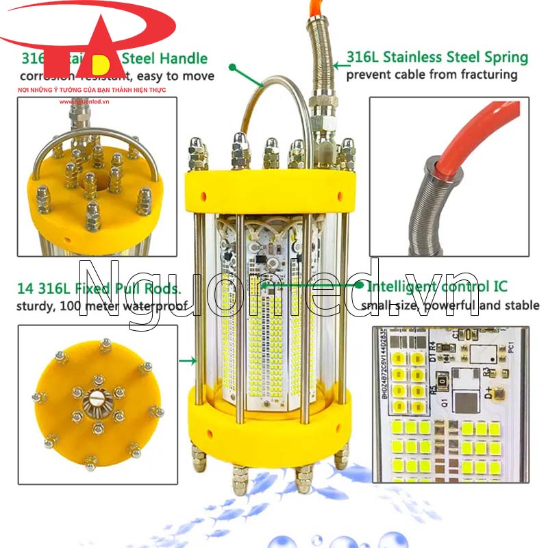 Đèn led thu hút cá không thấm nước