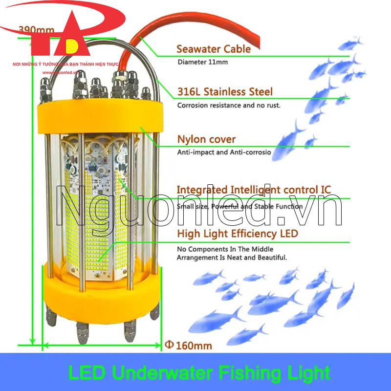 Đèn thu hút cá công suất 1200w