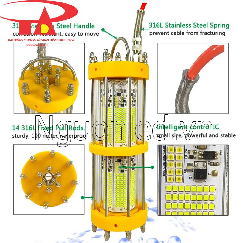 Đèn led thu hút cá thả chìm 2000w