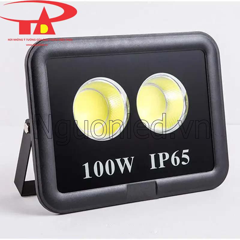 Đèn pha led COB 100w vỏ đen