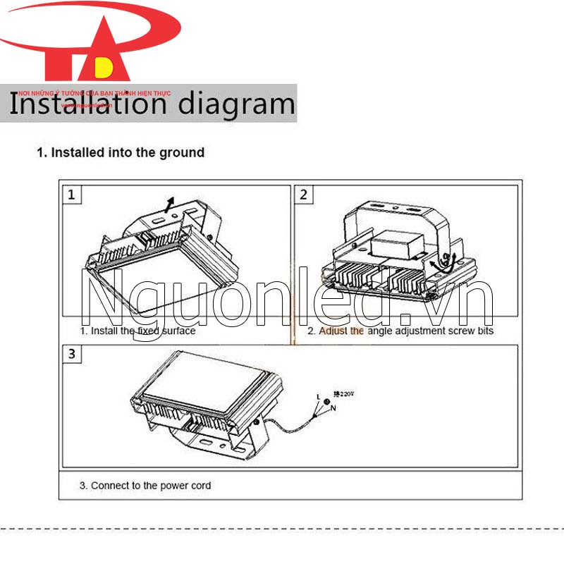 Hướng dẫn lắp đặt đèn pha led 100w