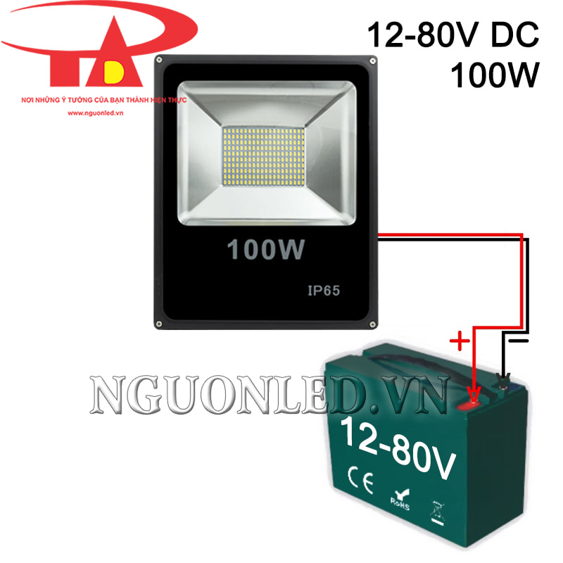 Đèn pha led dùng bình 12V-80V