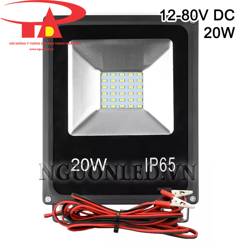 Đèn pha led 20W kẹp bình 12V-80V