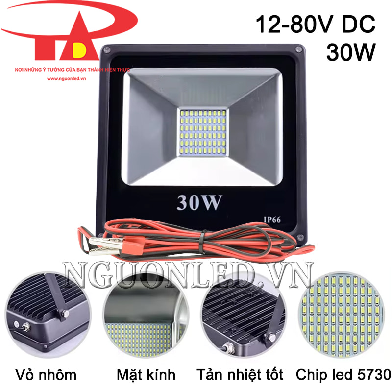 Đèn led pha 12V-80V 30W cao cấp