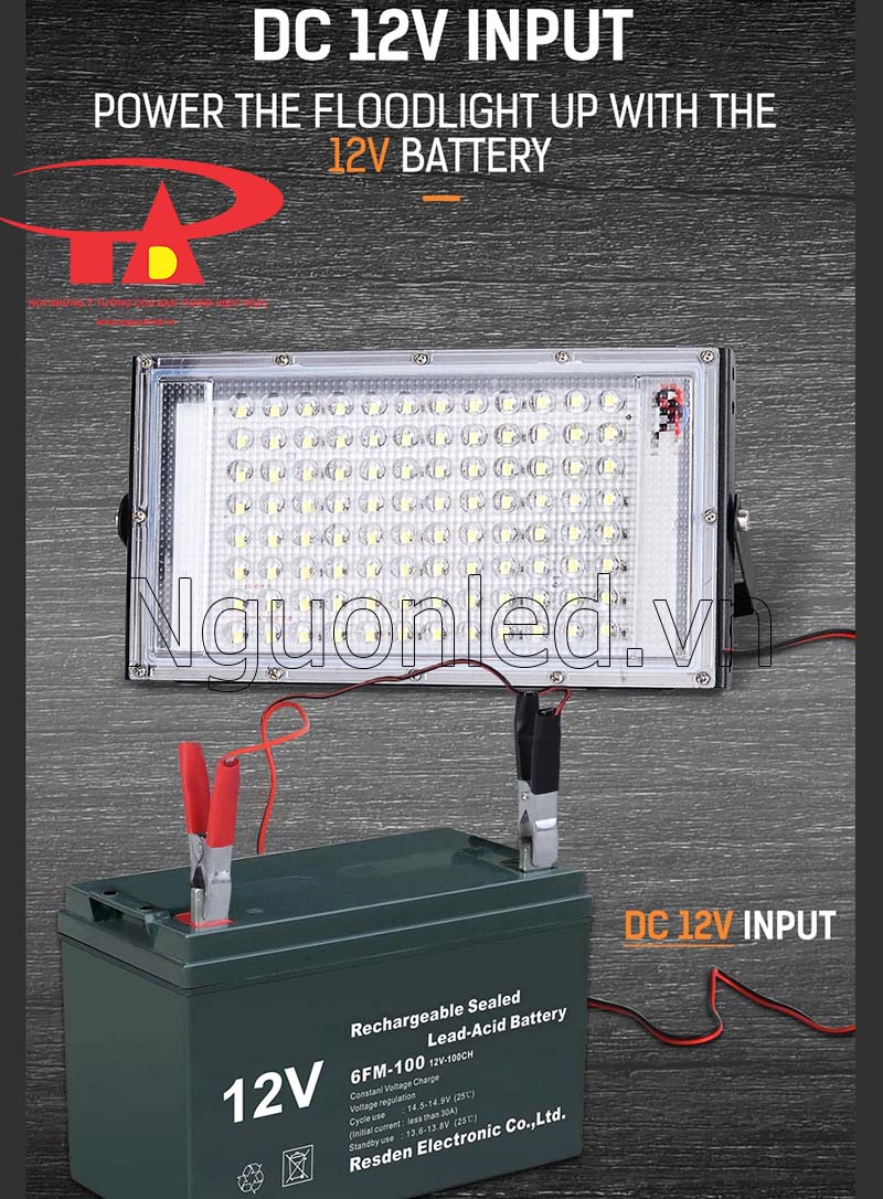 Đèn pha led 12v 100w loại tốt