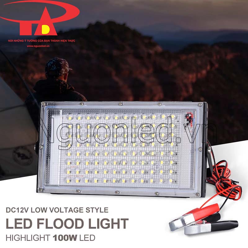 Đèn pha led 12v 100w siêu sáng