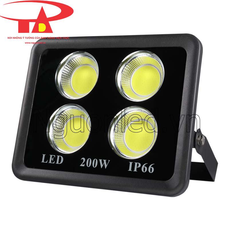 Đèn pha led COB 200w vỏ đen