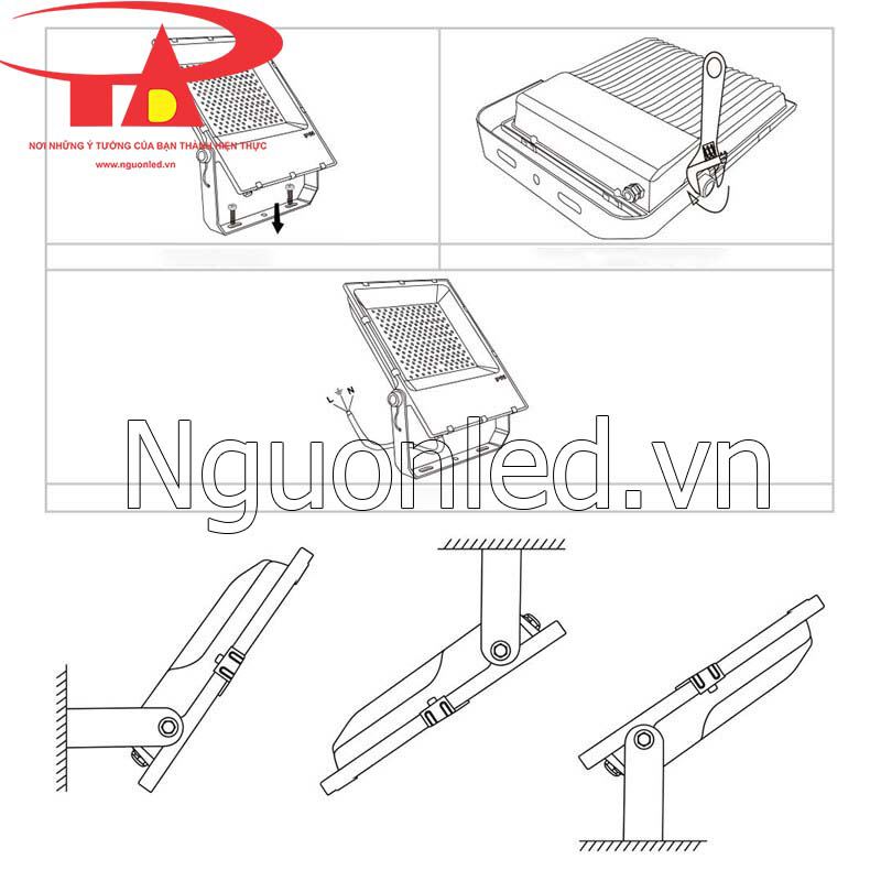 Hướng dẫn lắp đặt đèn pha led 200w ngoài trời