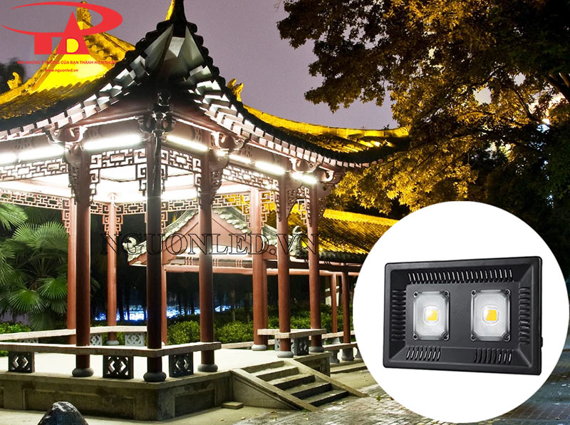 Đèn pha led siêu mỏng 100w siêu sáng, dùng chiếu sáng mái hiên