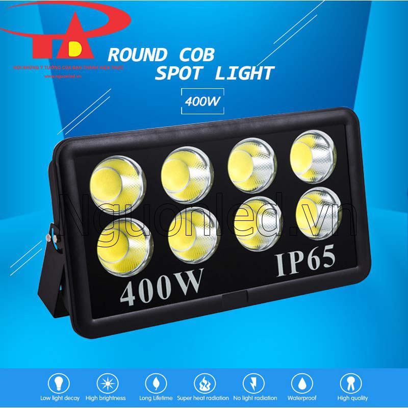 Đèn pha led 400w chips COB