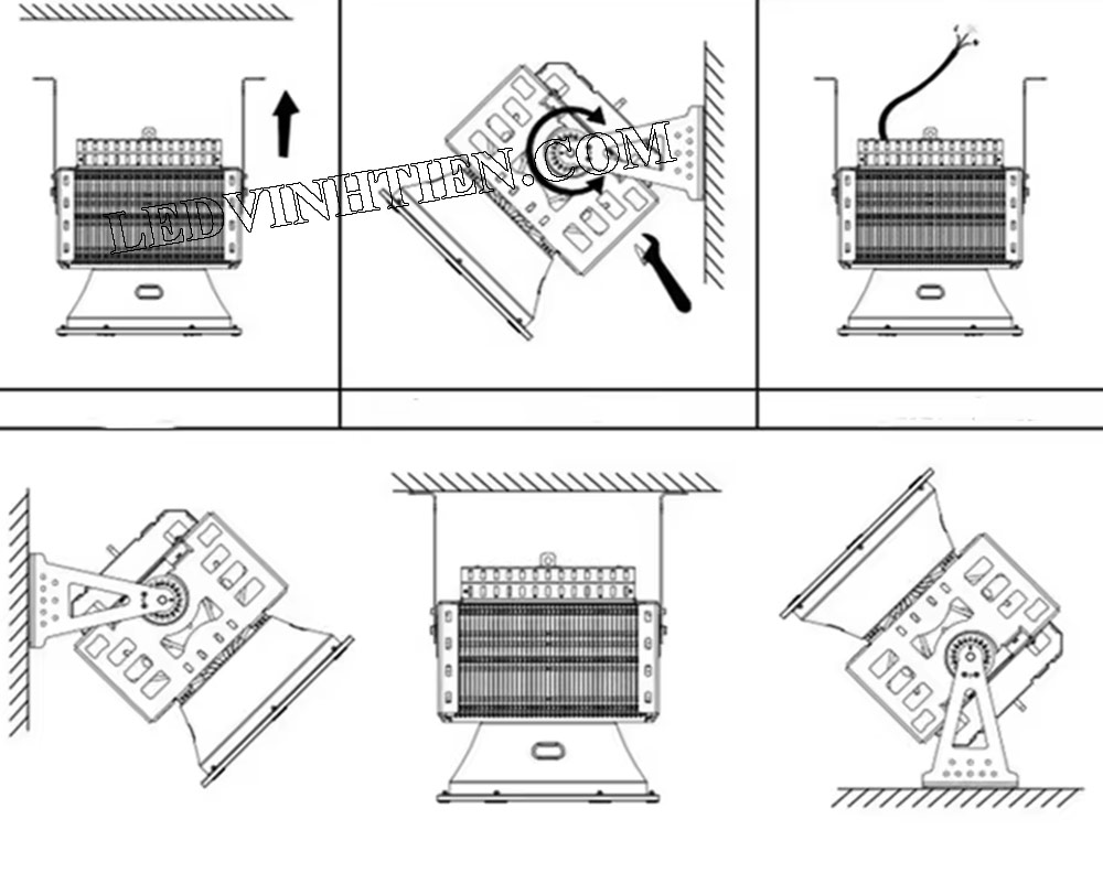 Các quy cách chiếu sáng của đèn pha cẩu tháp