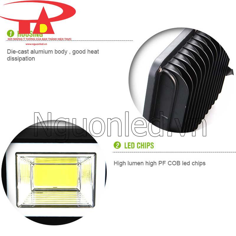 Đèn pha led cob 100w cao cấp