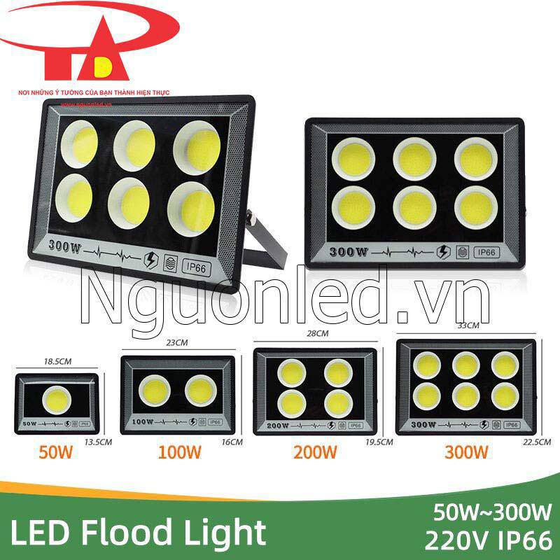 Đèn pha led 500w COB dùng ngoài trời