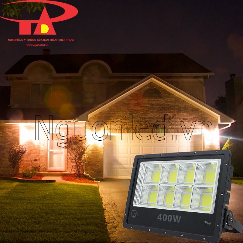 Đèn pha led cob loại tốt, công suất 400w