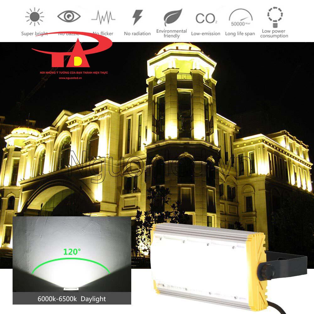 Đèn pha led COB 50w hắt tường