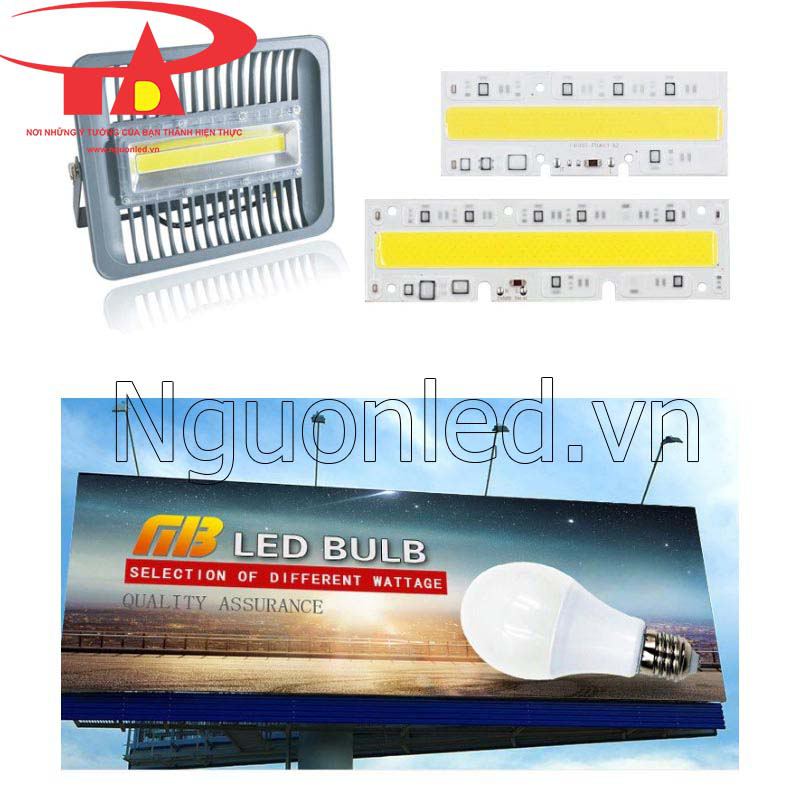 Đèn pha led xương cá 50w dùng chiếu sáng biển hiệu