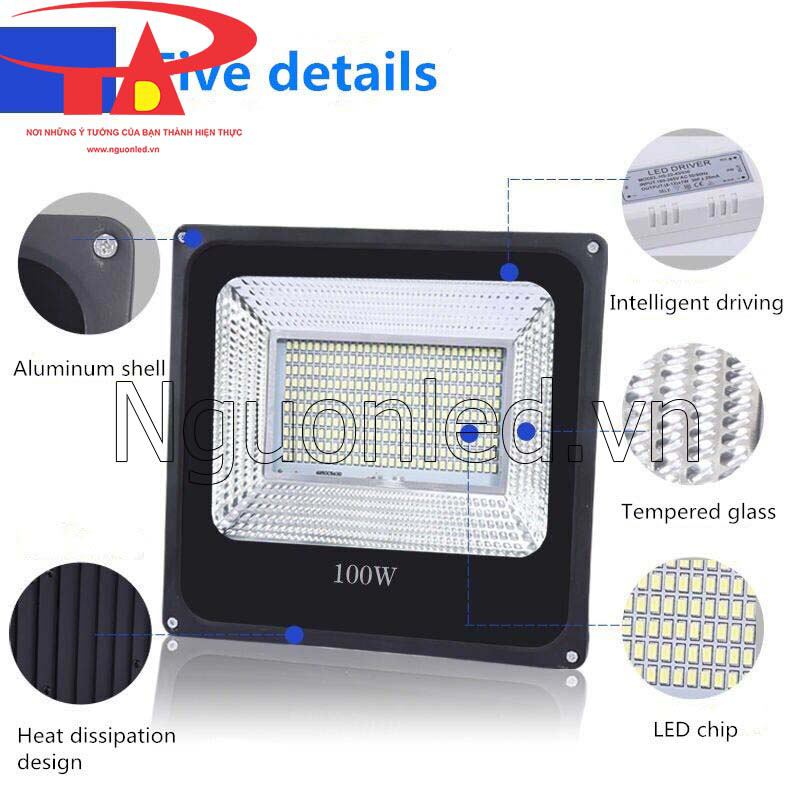 Đèn led pha 150w chóa kim cương