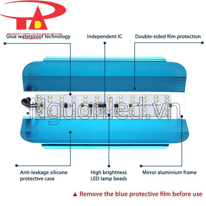 Đèn pha led máng nhôm vonfram 50w loại tốt