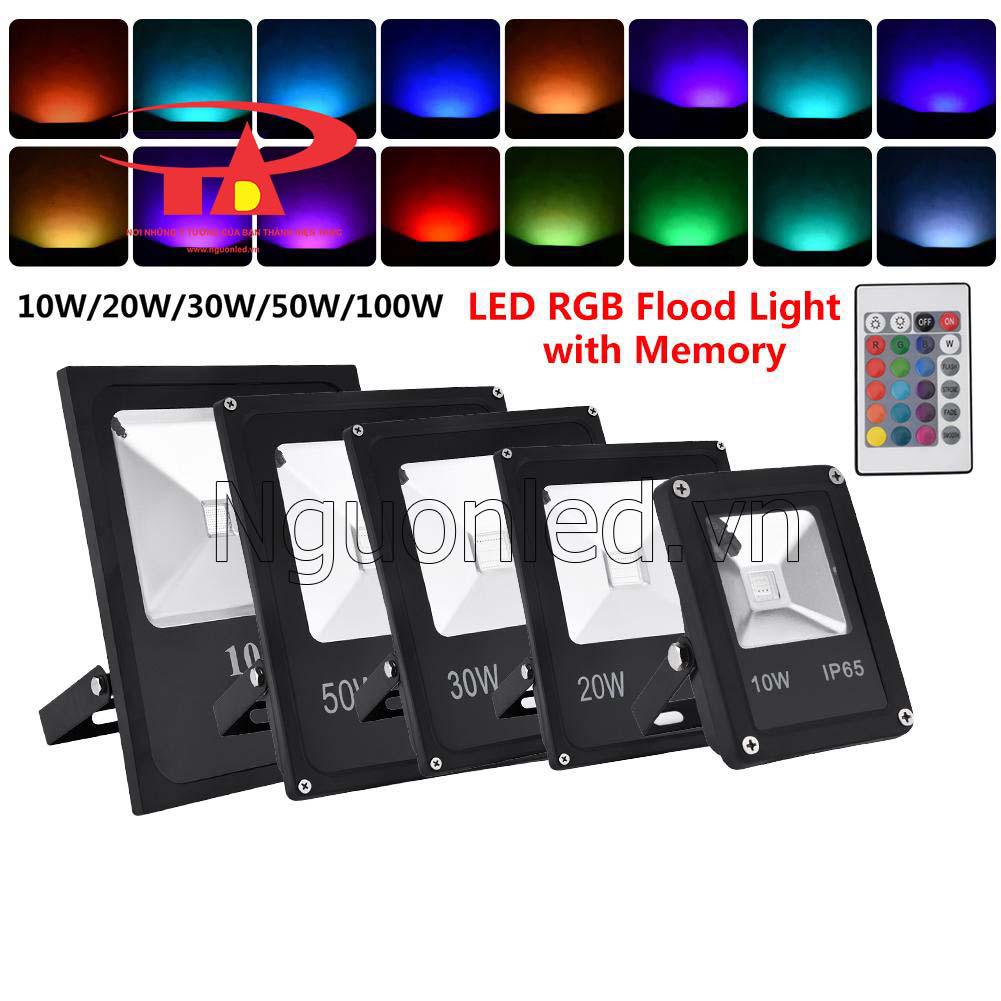 Đèn pha led RGB 100w siêu sáng