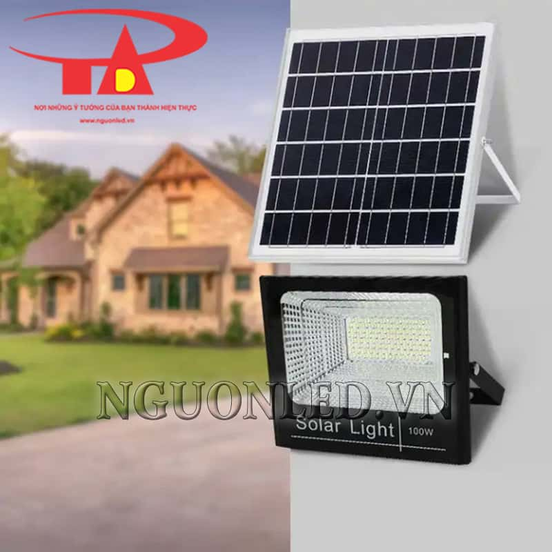 Đèn pha năng lượng mặt trời 100W đủ công suất