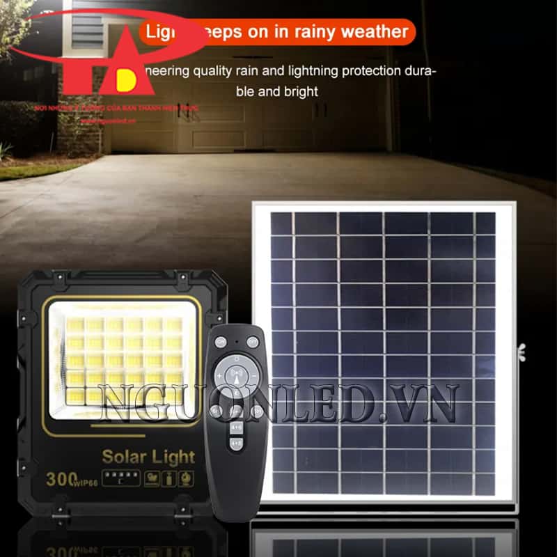 Đèn pha led 300W năng lượng mặt trời