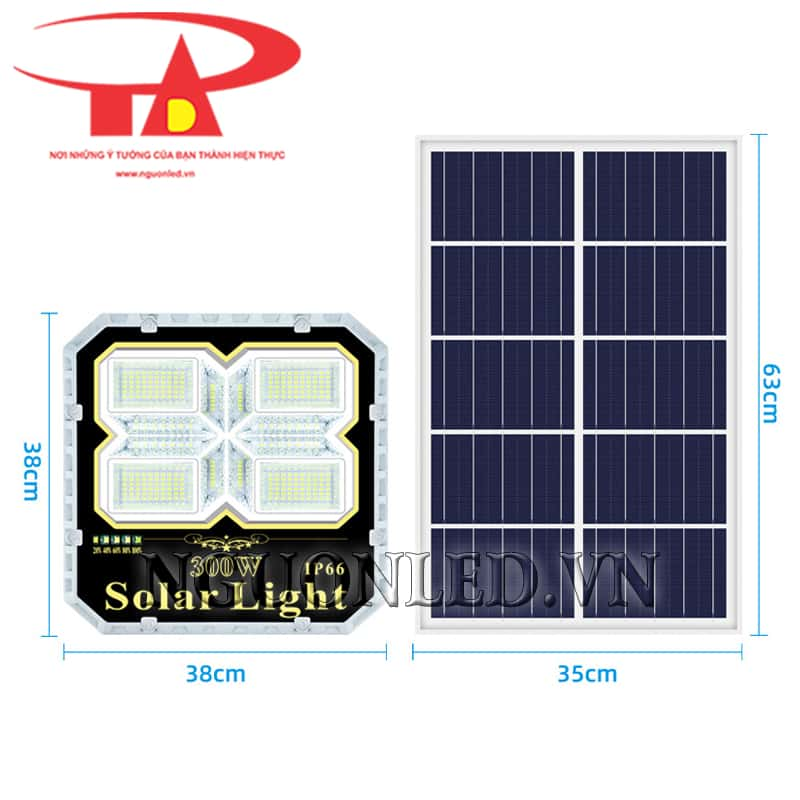 Đèn led pha 300W năng lượng mặt trời đủ công suất