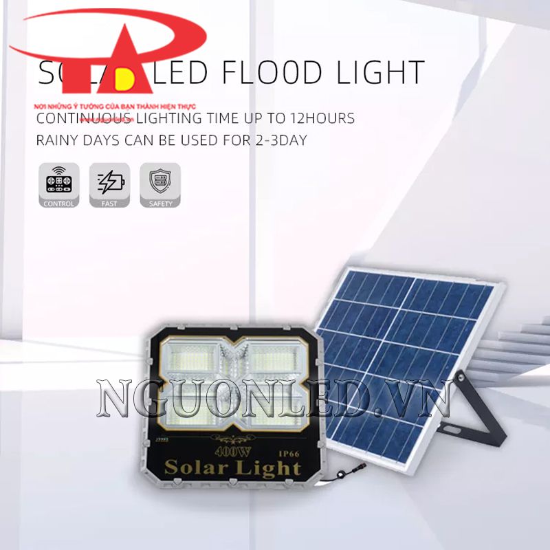 Đèn led pha năng lượng mặt trời giá rẻ