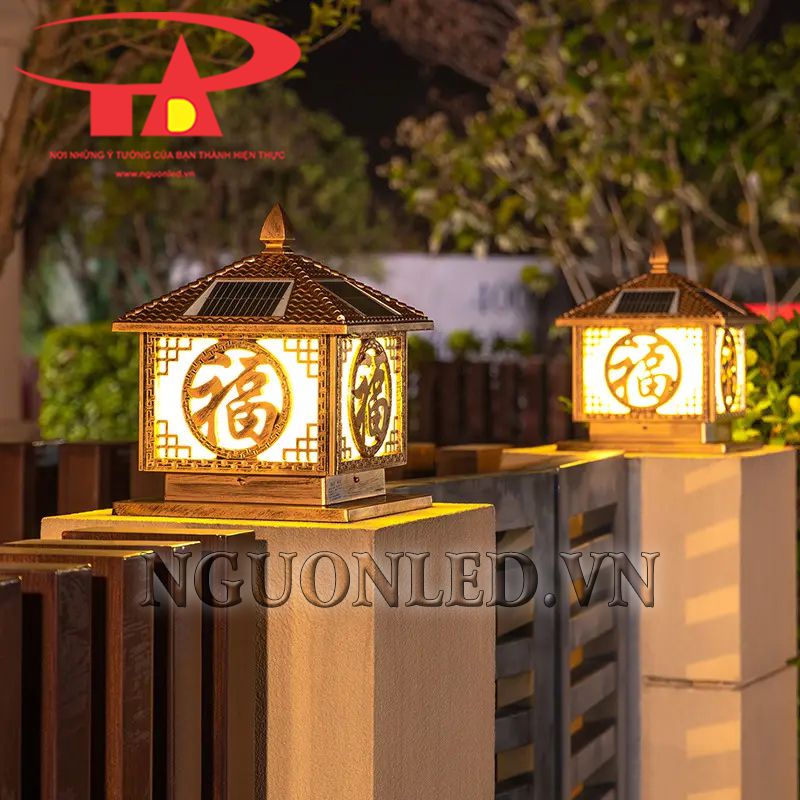 Đèn led trụ cổng năng lượng mã P300 loại tốt