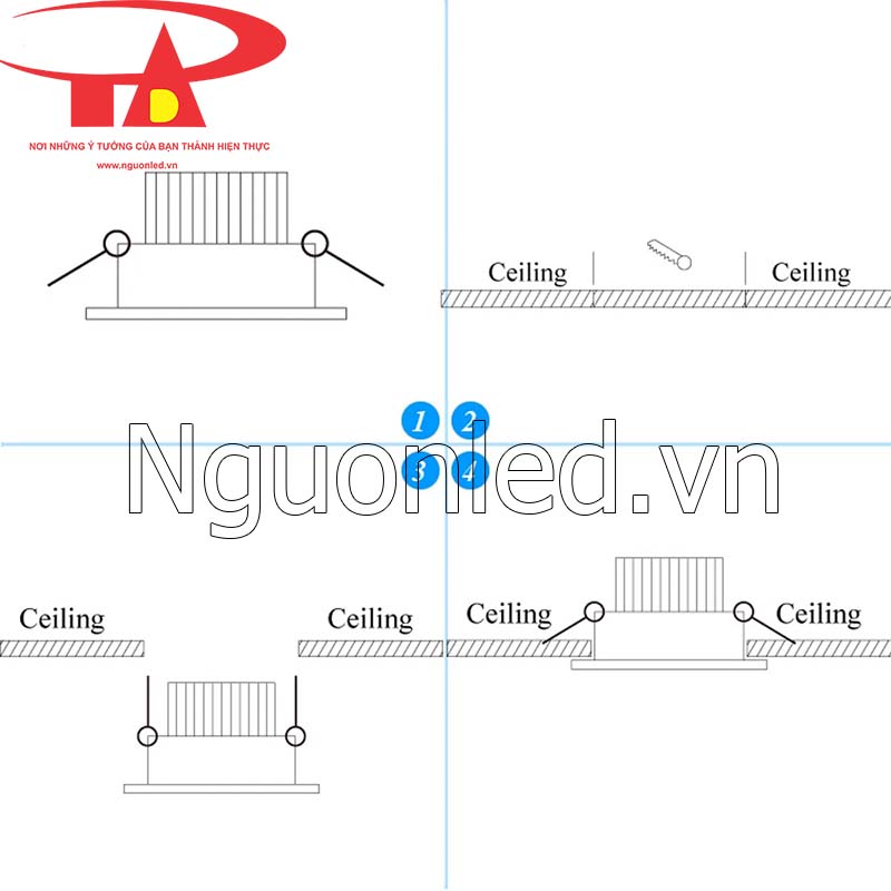 Hướng dẫn lắp đặt đèn led downlight cob 3w