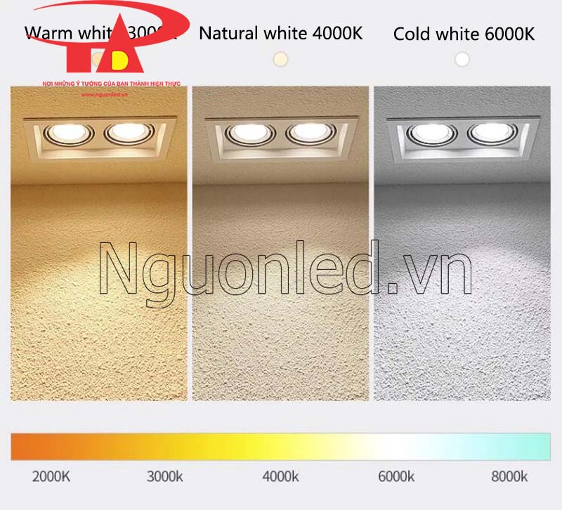 Giá đèn led âm trần thạch cao 6w