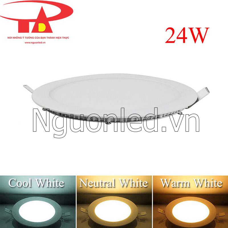 Đèn led âm trần thạch cao 24w tròn