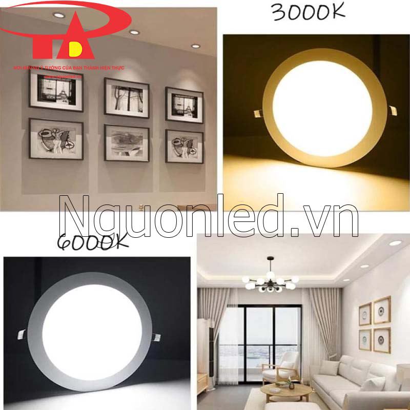 Bán đèn led âm trần tròn 24w tại Hà Nội