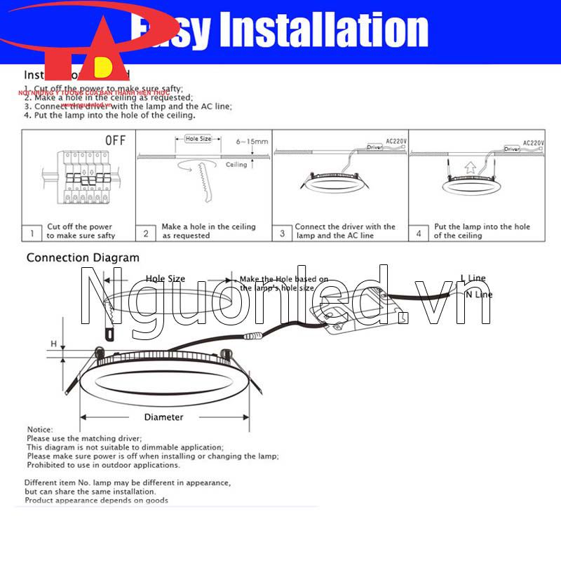 Cách sửa đèn trần thạch cao 3 tròn