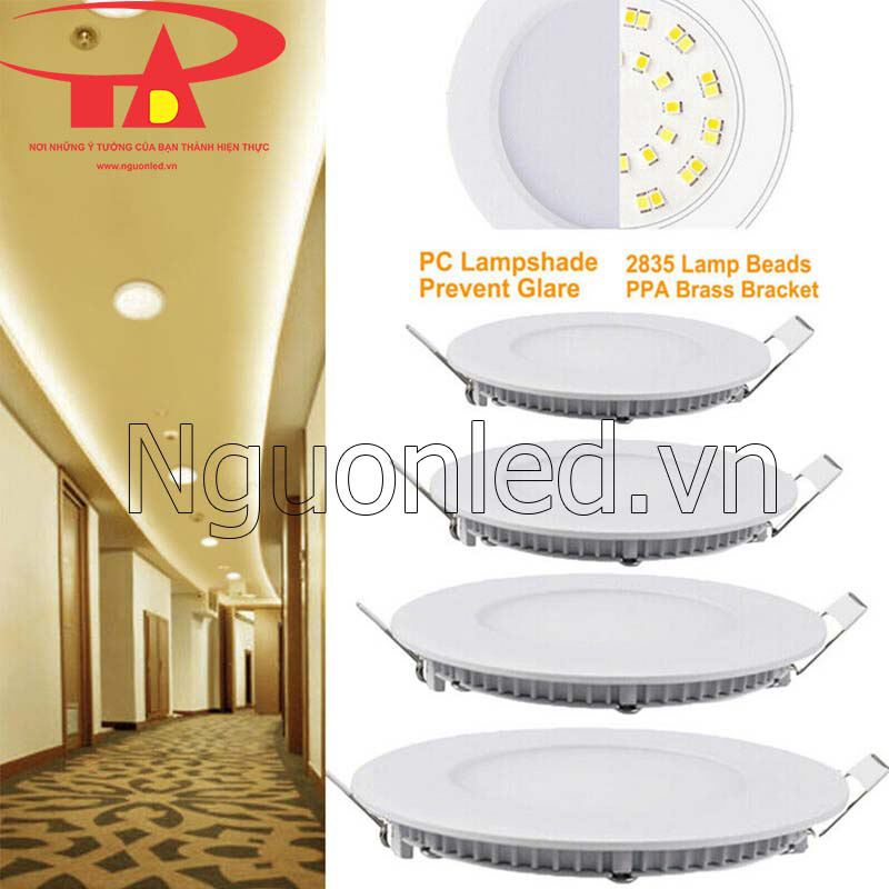 Đèn led downlight âm trần 6w tròn 