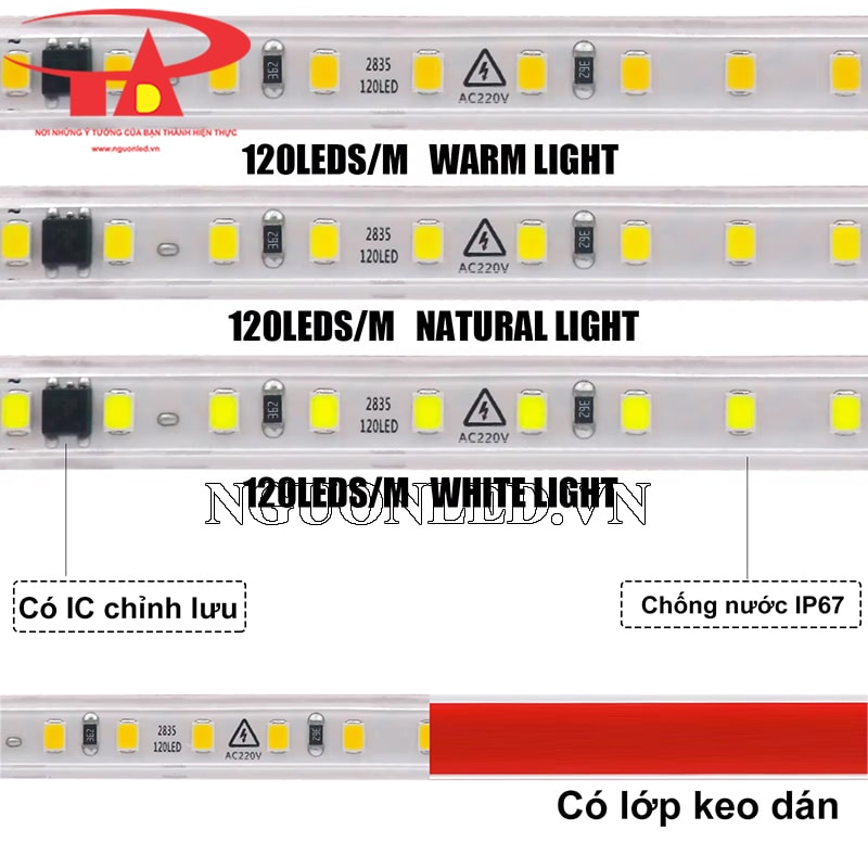 Đèn led dây 2835 220V giá rẻ