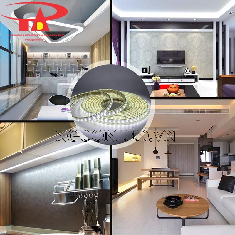 Dây led cuộn 3014 220v dùng trang trí trong nhà