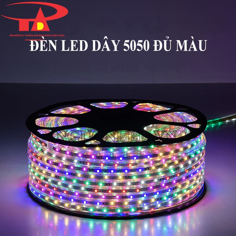 Led cuộn 5050 220v ánh sáng đủ màu