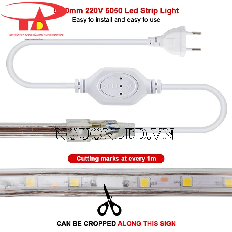 Hướng dẫn cắt dây led 220v