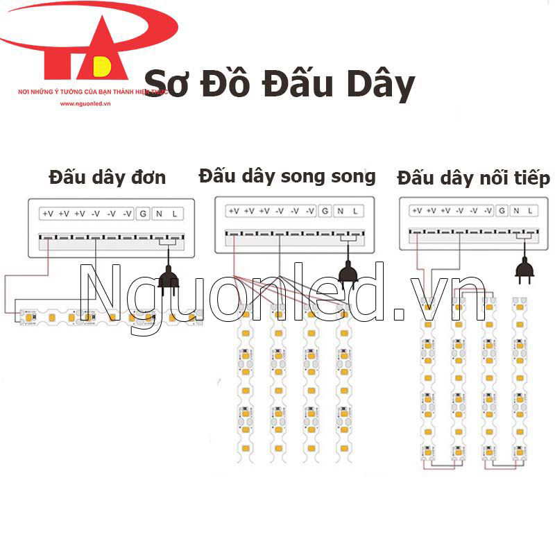 Hướng dẫn đấu nối led dây 12v