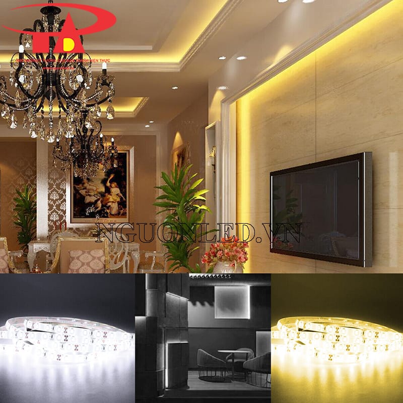 Led dây dán 12v 5630 dùng trang trí nội thất