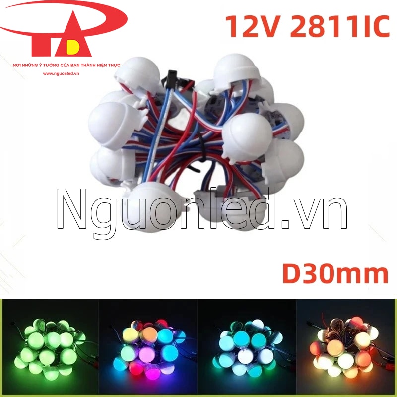 Led bát D30 full color ic 2811