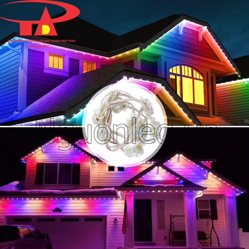 Led bát f30 full color trang trí viền nhà ngoài trời