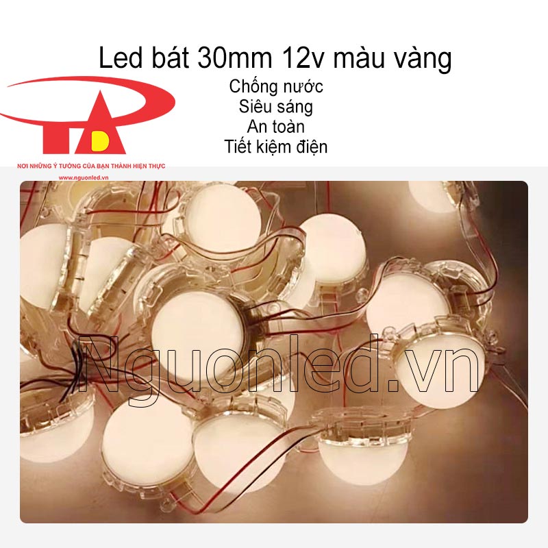 Led bát F30 12v màu vàng siêu sáng